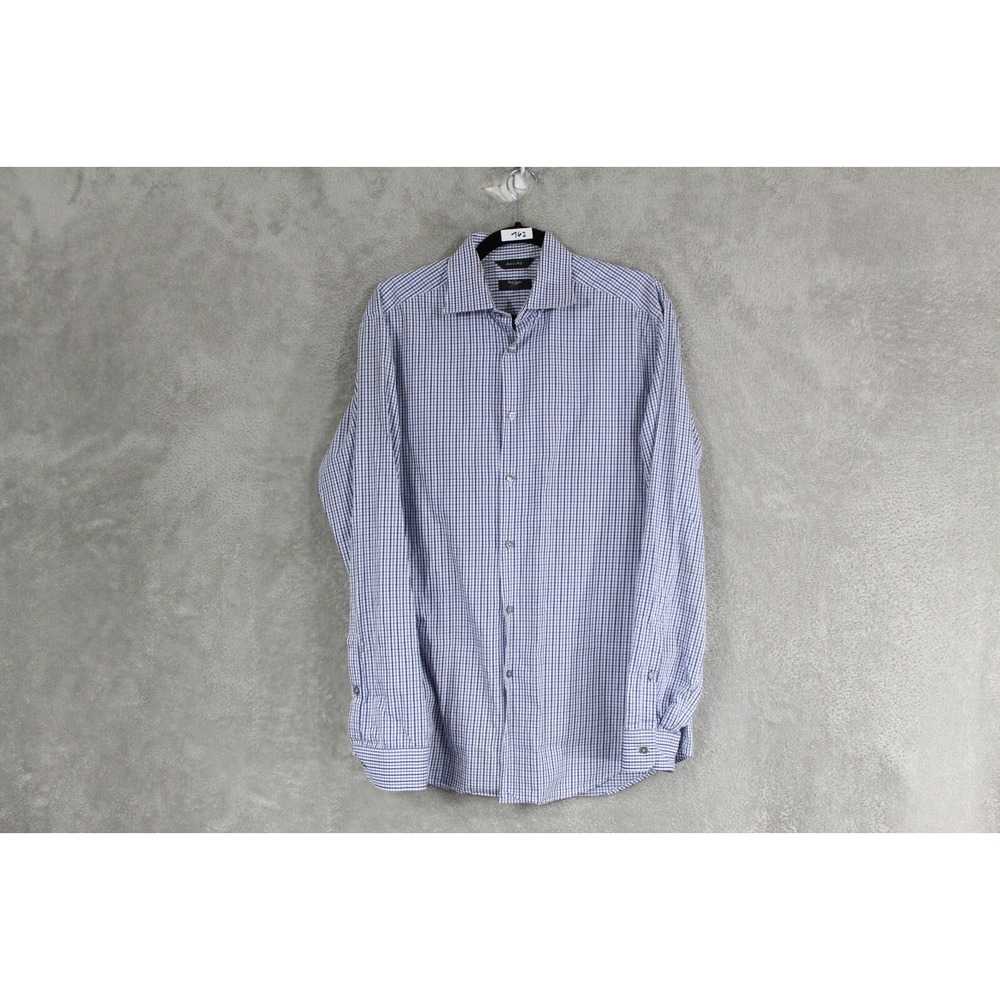 Paul Smith London The Byard Button Up Shirt Mens‎ 15 1/2 39 Blue Checker Italy